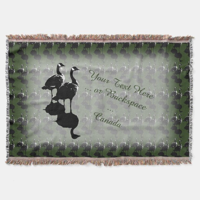 Kanada Souvenir Blanket Canada Goose Throw Blanket Filt (Framsidan)