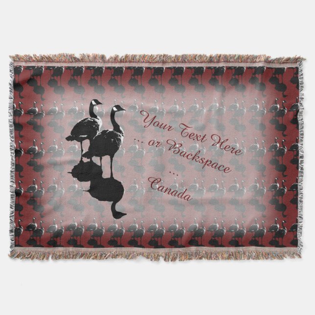 Kanada Souvenir Blanket Canada Goose Throw Blanket Mysfilt (Framsidan)