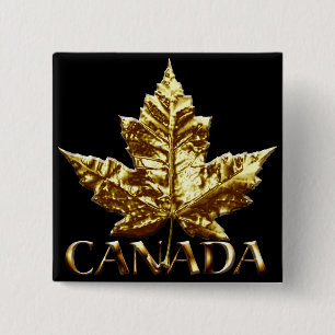 Kanada Souvenir Button Guld Canada Buttons Gifts Knapp