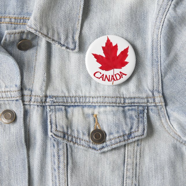Kanada Souvenir Buttons Canada Flagga Maple Löv Pi Knapp (In Situ)