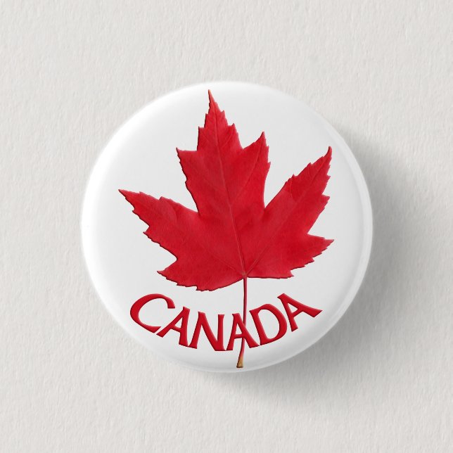 Kanada Souvenir Buttons Canada Flagga Maple Löv Pi Knapp (Framsida)