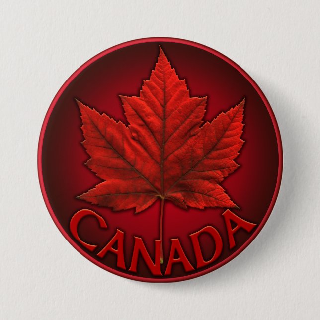 Kanada Souvenir Buttons Canada Flagga Maple Löv Pi Knapp (Framsida)