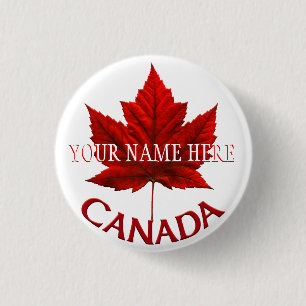 Kanada Souvenir Buttons Canada Flagga Maple Löv Pi Knapp