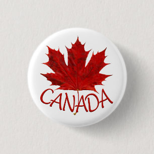 Kanada Souvenir Buttons Canada Flagga Maple Löv Pi Knapp