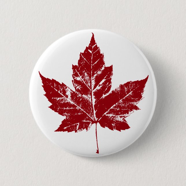 Kanada Souvenir Buttons Canada Flagga Maple Löv Pi Knapp (Framsida)