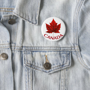 Kanada Souvenir Buttons Canada Flagga Maple Löv Pi Knapp
