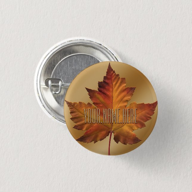 Kanada Souvenir Buttons Kanada Maple Löv Pin Knapp (Framsida & baksida)