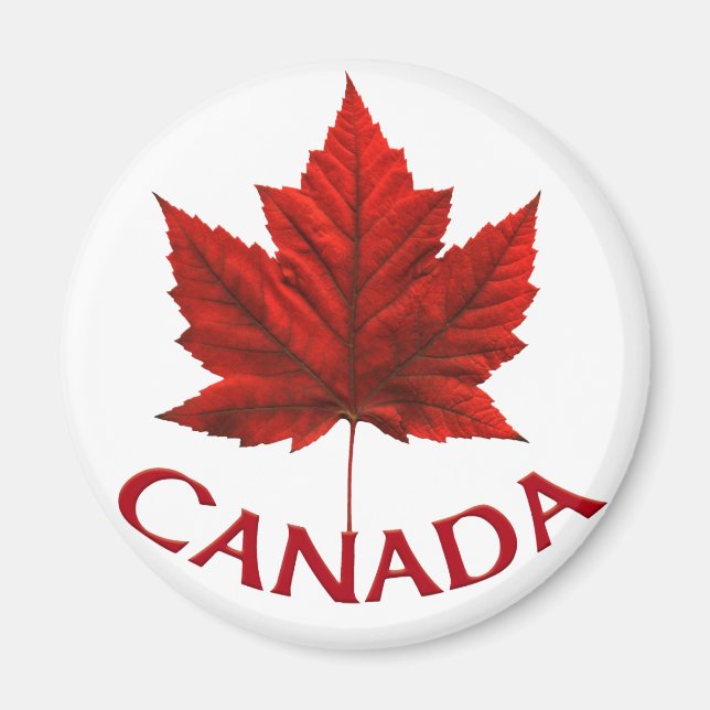 Kanada Souvenir Fridge Magnet Canada Maple Löv (Framsidan)