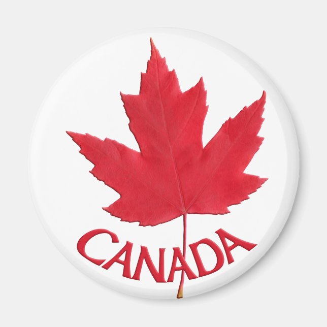 Kanada Souvenir Fridge Magnet Canada Maple Löv (Framsidan)