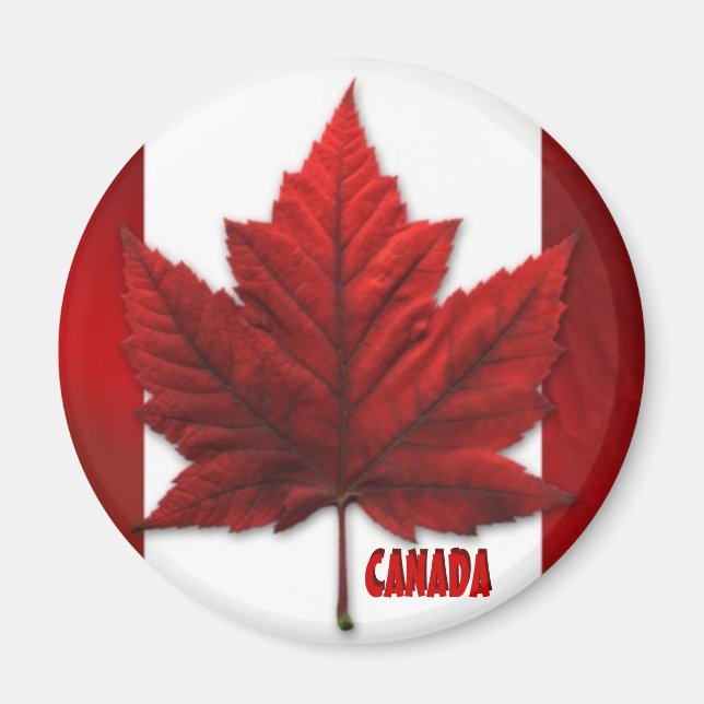 Kanada Souvenir Fridge Magnet Canada Maple Löv (Framsidan)