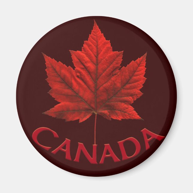 Kanada Souvenir Fridge Magnet Canada Maple Löv (Framsidan)