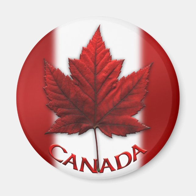 Kanada Souvenir Fridge Magnet Canada Maple Löv (Framsidan)