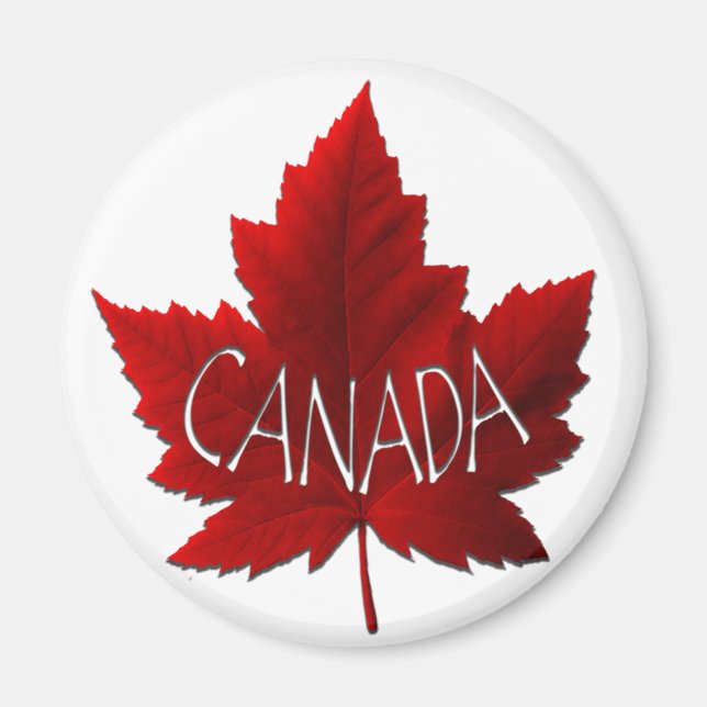 Kanada Souvenir Fridge Magnet Canada Maple Löv (Framsidan)
