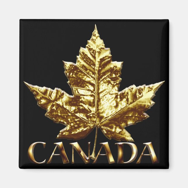 Kanada Souvenir Fridge Magnet Guld Canada Gift (Framsidan)