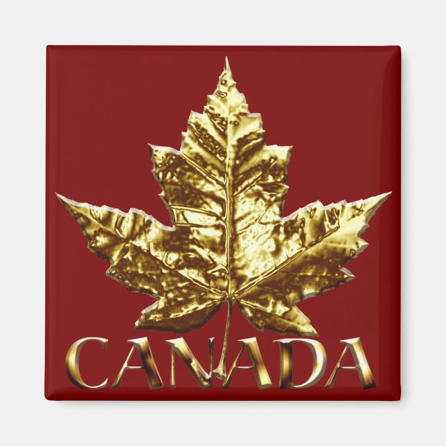 Kanada Souvenir Fridge Magnet Guld Canada Gift (Framsidan)