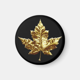 Kanada Souvenir Fridge Magnet Guld Maple Löv Gift