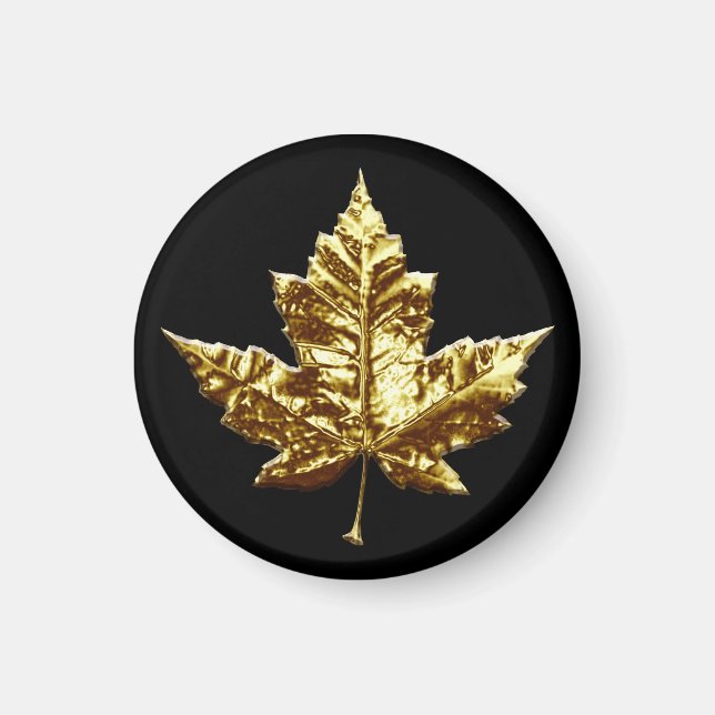 Kanada Souvenir Fridge Magnet Guld Maple Löv Gift (Framsidan)