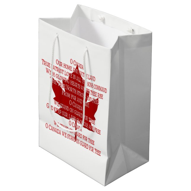 Kanada Souvenir Gift Bags Canada Anthem Gift Bag (Framsidan Vinklad)