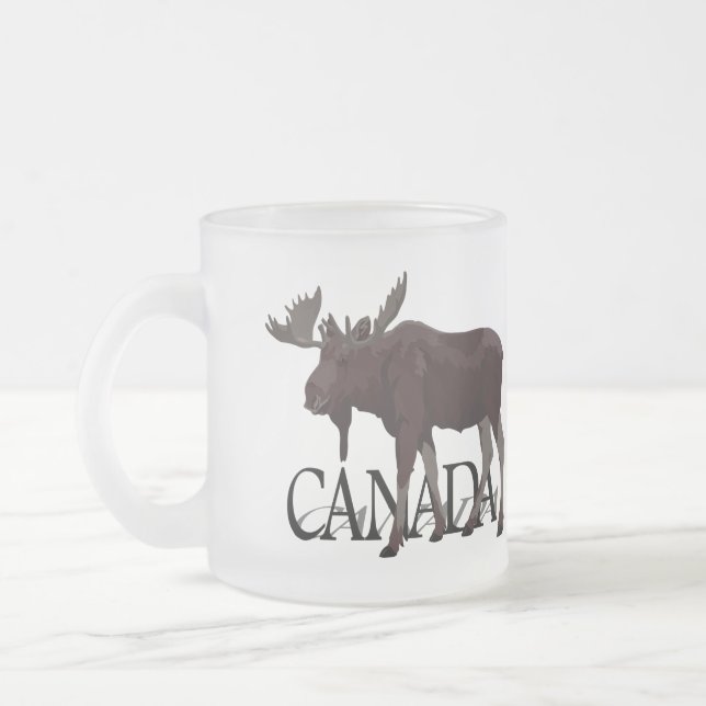 Kanada Souvenir Glass Canada Moose Beer Mugg (Vänster)
