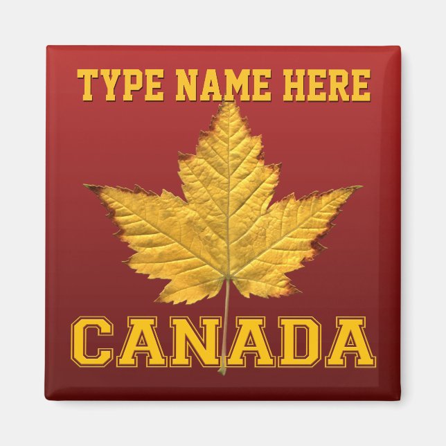 Kanada Souvenir Kylskåpsmagnet Kanada Minne (Framsidan)