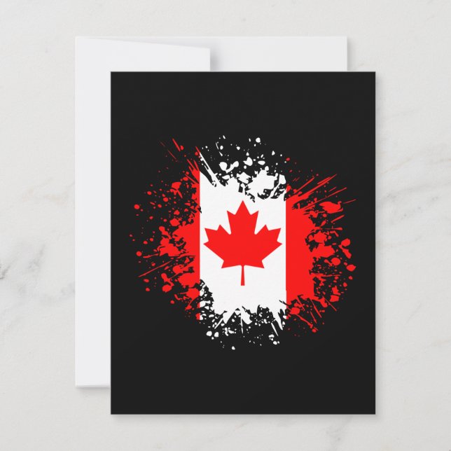 Kanada Souvenir Landmark, White North Flagga Trave (Framsida)