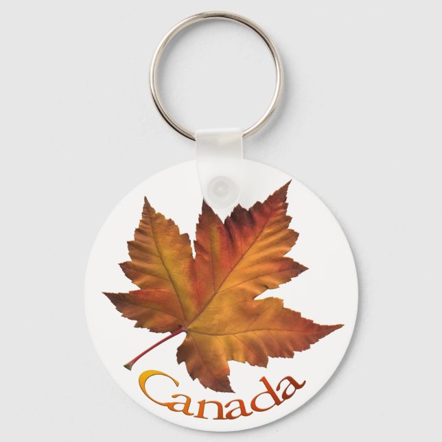 Kanada Souvenir Nyckelring Canada Maple Löv Gift (Framsida)