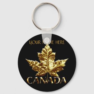 Kanada Souvenir Nyckelring Personlig Guld Medal