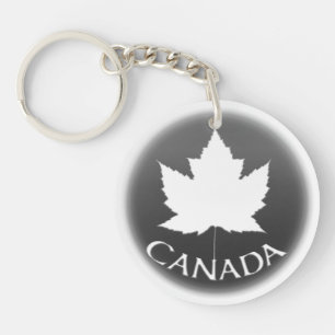 Kanada Souvenir Nyckelring White Maple Löv