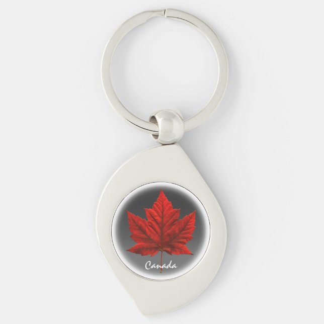 Kanada Souvenir Nyckelring White Maple Löv Gifts (Framsidan)