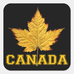 Kanada Souvenir Stickers Maple Löv Canada Sticker Fyrkantigt Klistermärke