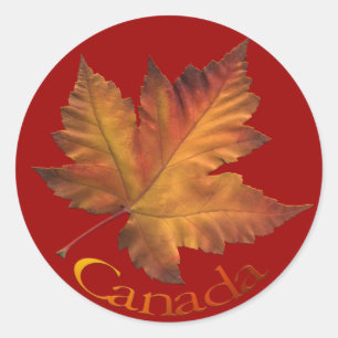 Kanada Souvenir Stickers Maple Löv Canada Sticker Runt Klistermärke
