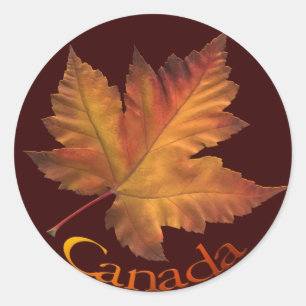 Kanada Souvenir Stickers Maple Löv Canada Sticker Runt Klistermärke