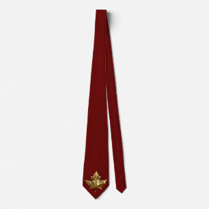 Kanada Souvenir Tie Guld Medal Canada Flagga Tie Slips