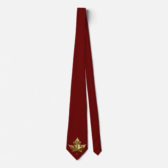 Kanada Souvenir Tie Guld Medal Canada Flagga Tie Slips (Framsida)