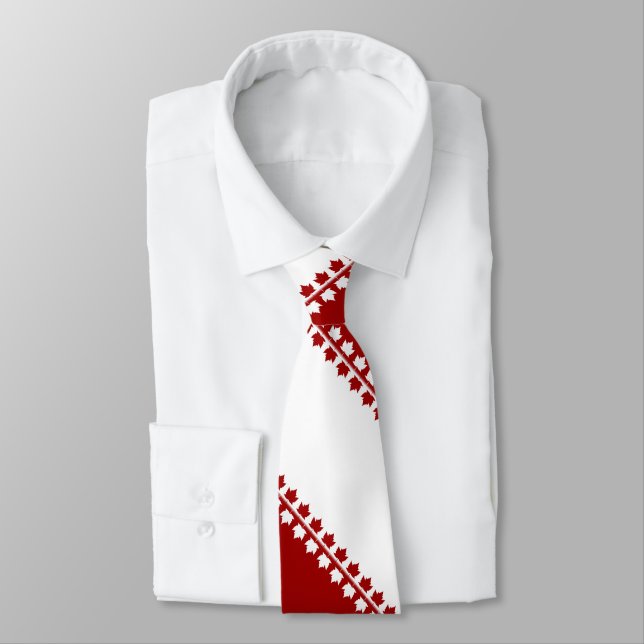 Kanada Souvenir Tie Red Maple Löv Canada Neckties (Bunden)
