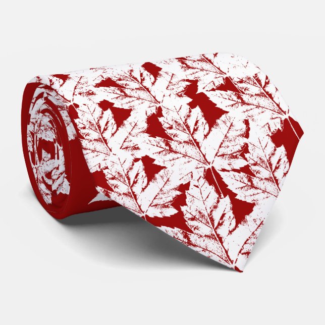 Kanada Souvenir Tie Red Retro Winter Canada Tie Slips (Rullad)