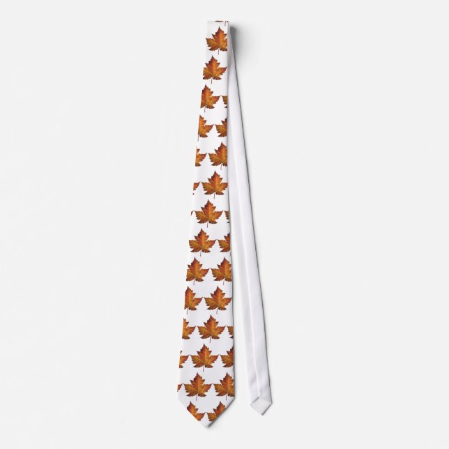 Kanada Souvenir Tie Roligt Guld Kanada Maple Löv T Slips (Framsida)