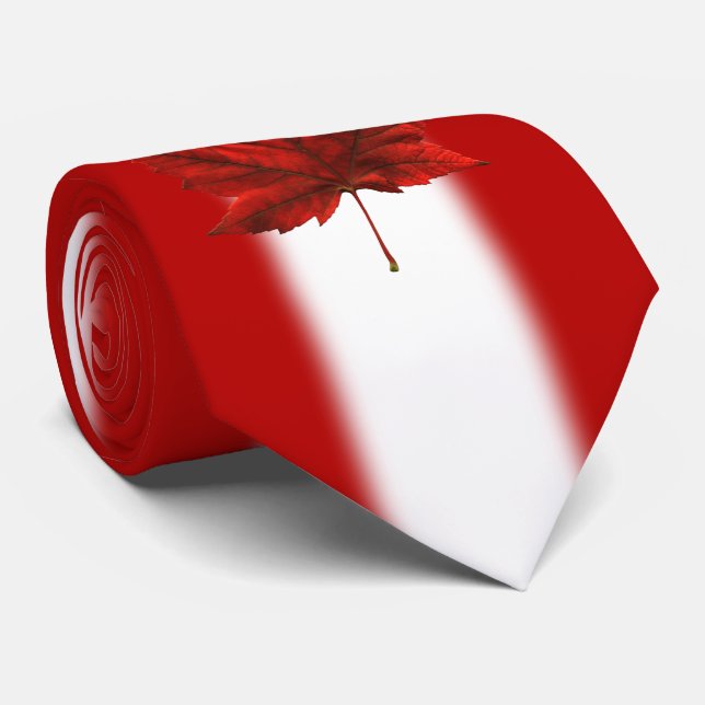 Kanada Souvenir Ties Canada Flagga Neckties Gifts (Rullad)
