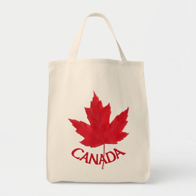 Kanada Souvenir Tote bags Canada Maple Löv Bags Tygkasse (Framsidan)