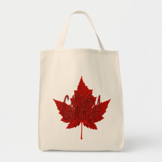 Kanada Souvenir Tote bags Canada Maple Löv Bags Tygkasse (Framsidan)