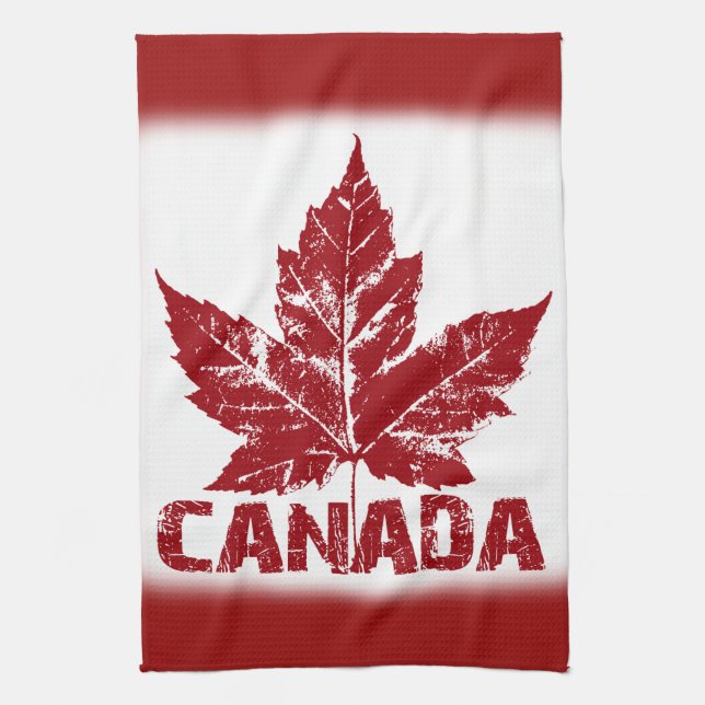 Kanada Souvenir Towel Canadian Tea Towel Decor Kökshandduk (Vertikal)