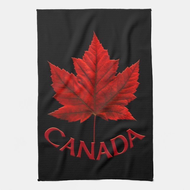 Kanada Souvenir Towel Canadian Tea Towel Decor Kökshandduk (Vertikal)