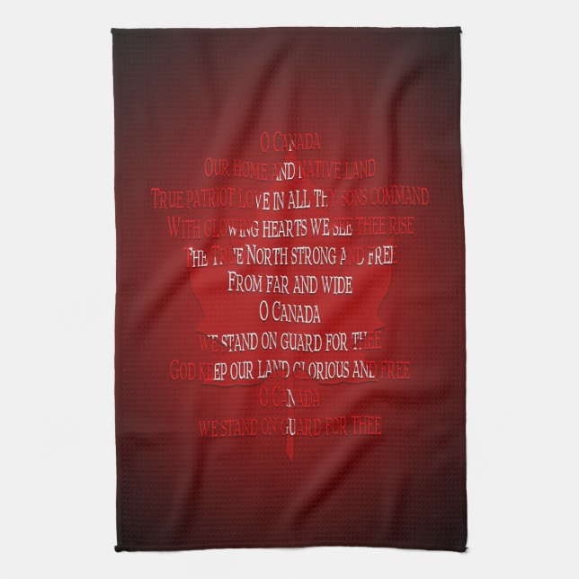 Kanada Souvenir Towel Kanada Anthem Tea Towels Kökshandduk (Vertikal)