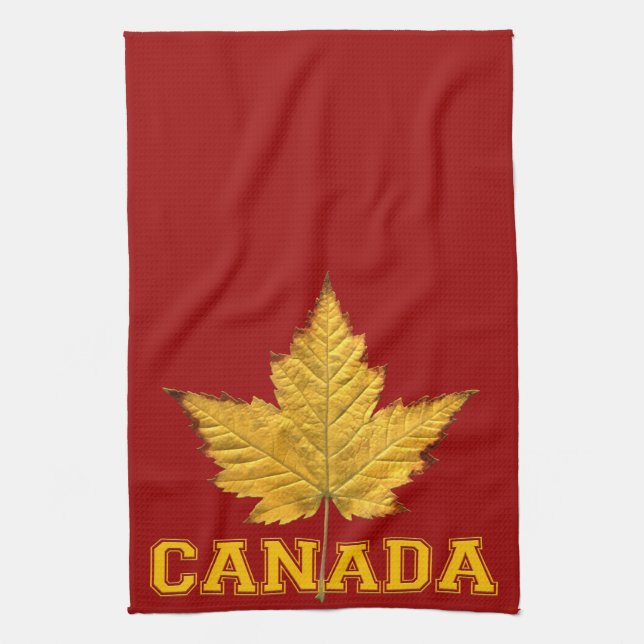 Kanada Souvenir Towel Varsity Kanada Tea Towel Kökshandduk (Vertikal)