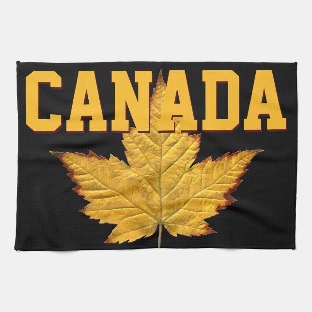 Kanada Souvenir Towel Varsity Kanada Tea Towel Kökshandduk (Horisontell)
