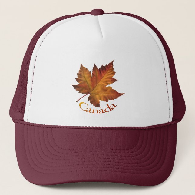Kanada Souvenir Trucker Cap Maple Löv Canada Caps Keps (Framsida)