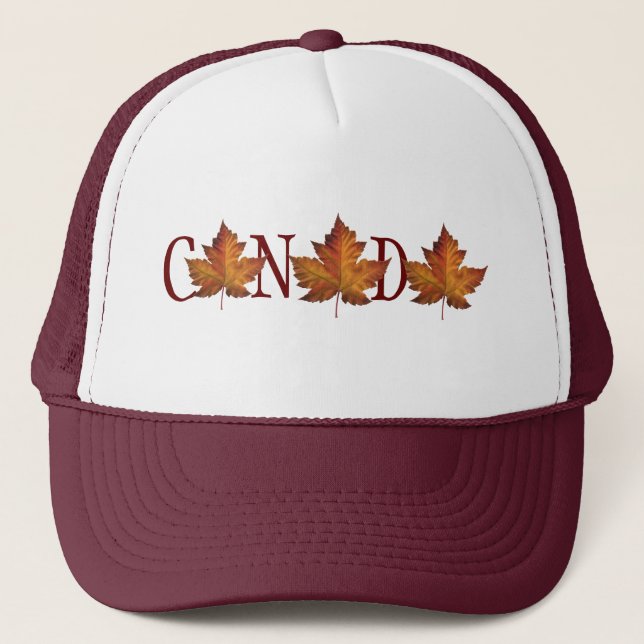 Kanada Souvenir Trucker Cap Maple Löv Canada Caps Truckerkeps (Framsida)