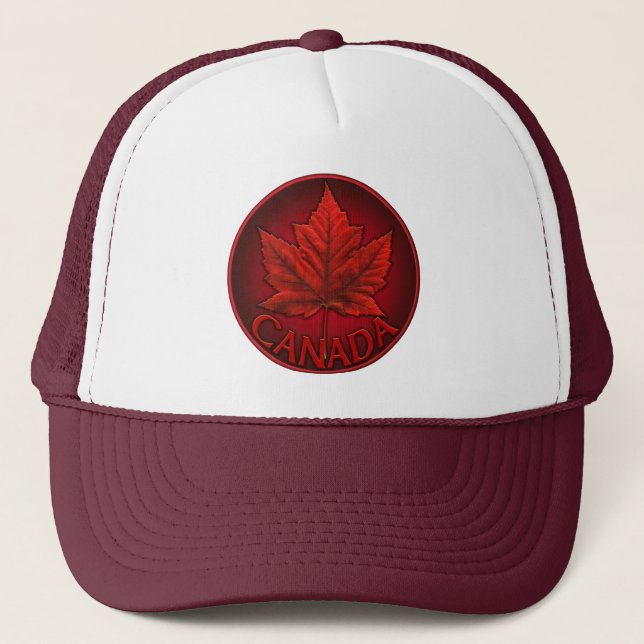 Kanada Souvenir Trucker Cap Maple Löv Canada Caps Truckerkeps (Framsida)