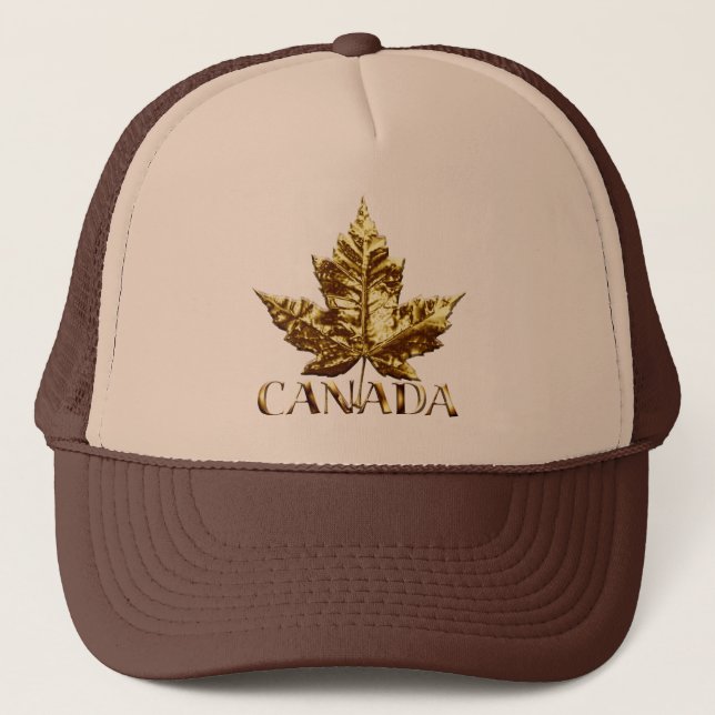 Kanada Souvenir Trucker Cap Maple Löv Canada Caps Truckerkeps (Framsida)