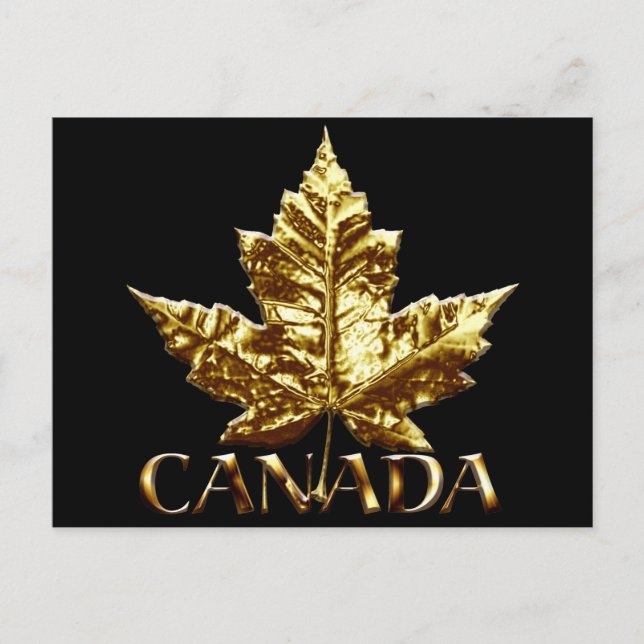 Kanada Souvenir vykort Guld Kanada Medalj Kort (Framsida)